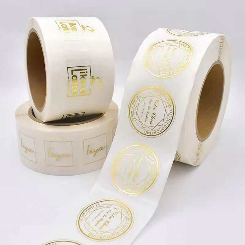 HJH3745 Factory Custom Printing Bopp Transparent Waterproof roll Labels PET vinyl sticker