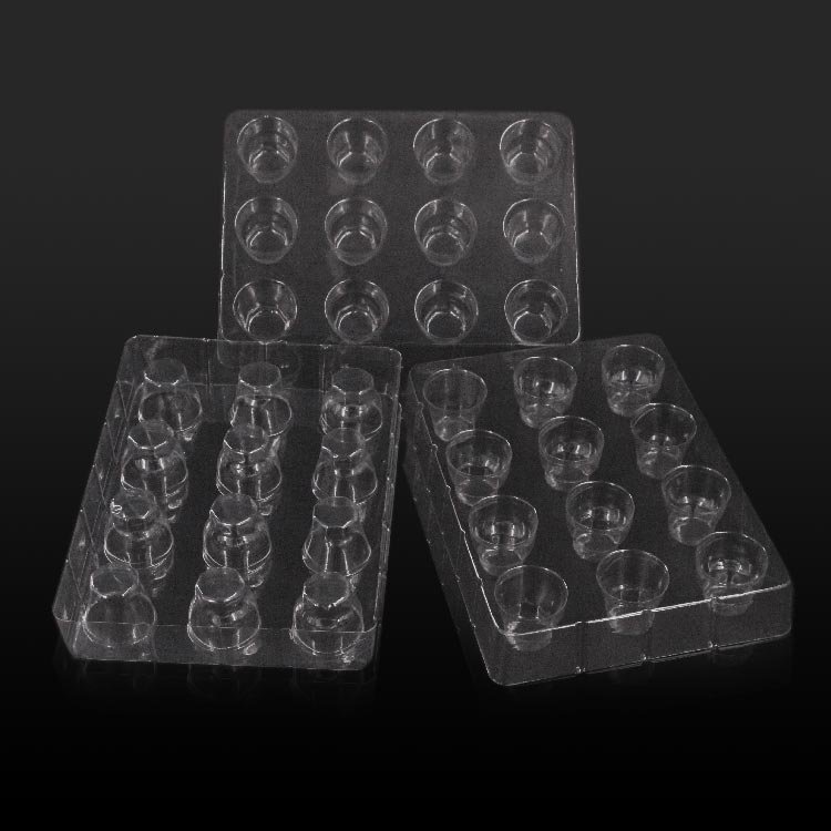 Disposable custom clear plastic box blister round cavity insert packaging chocolate tray , plastic chocolate tray