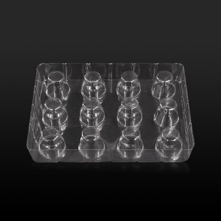 Disposable custom clear plastic box blister round cavity insert packaging chocolate tray , plastic chocolate tray