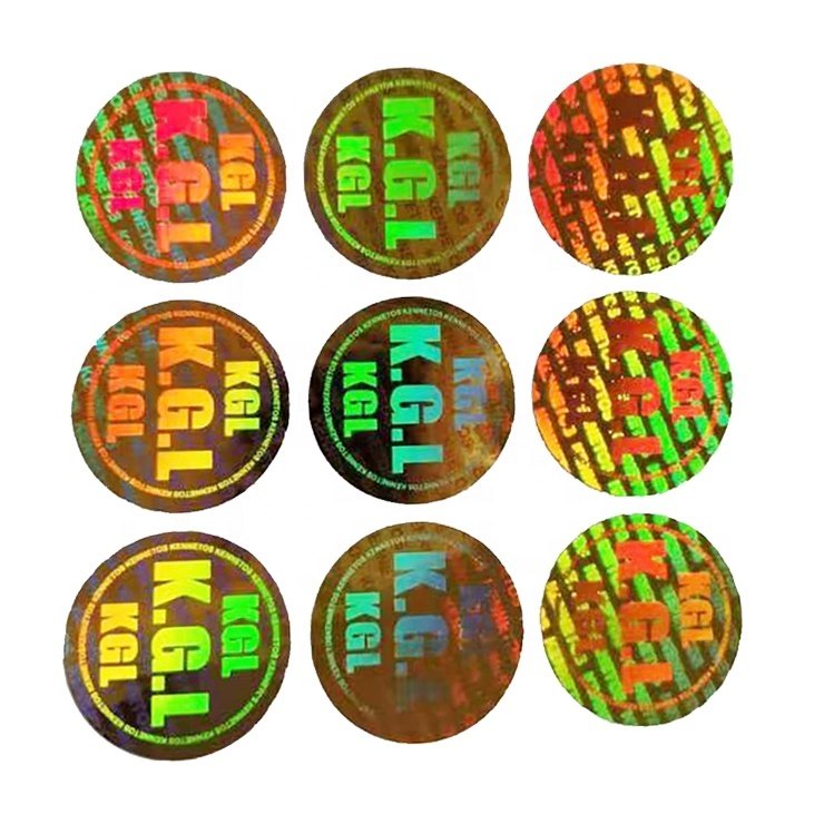 Adhesive Custom Logo Made Printed Round 3d Laser Holographic Hologram Sticker