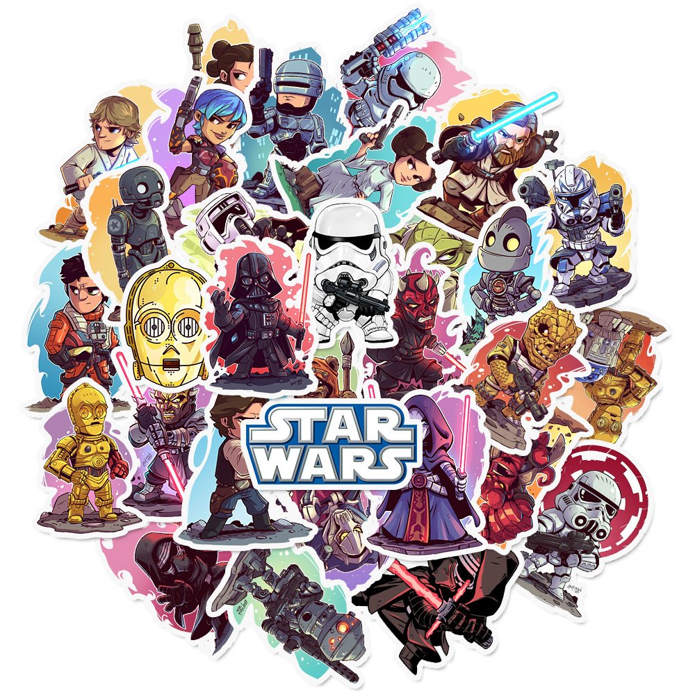 100pcs New Arrivals Movie Starwar Darth Vader Millennium Falcon Graffiti Sticker