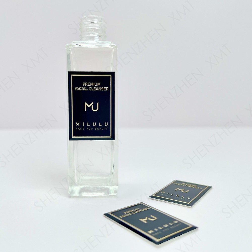 Custom Metal Brand 3d Logo Transcripts Sticker Label Engraved Gold Adhesive Metal Label Sticker