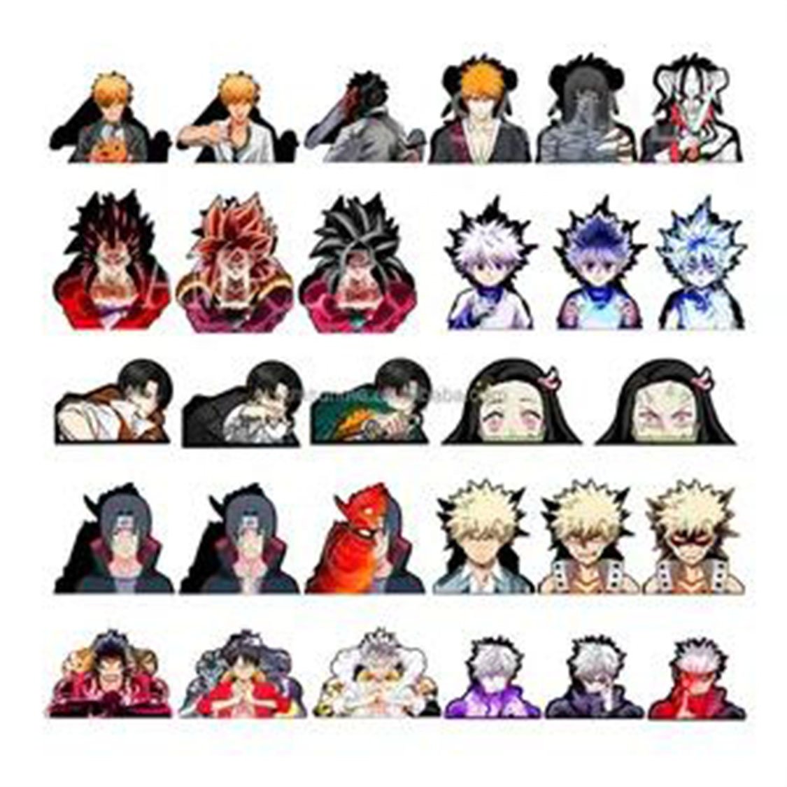 2023 more than 1,000 designs Waterproof Mario Anime Peeker Car Decals Sticker Kimetsu No Yaiba Demon Slayer