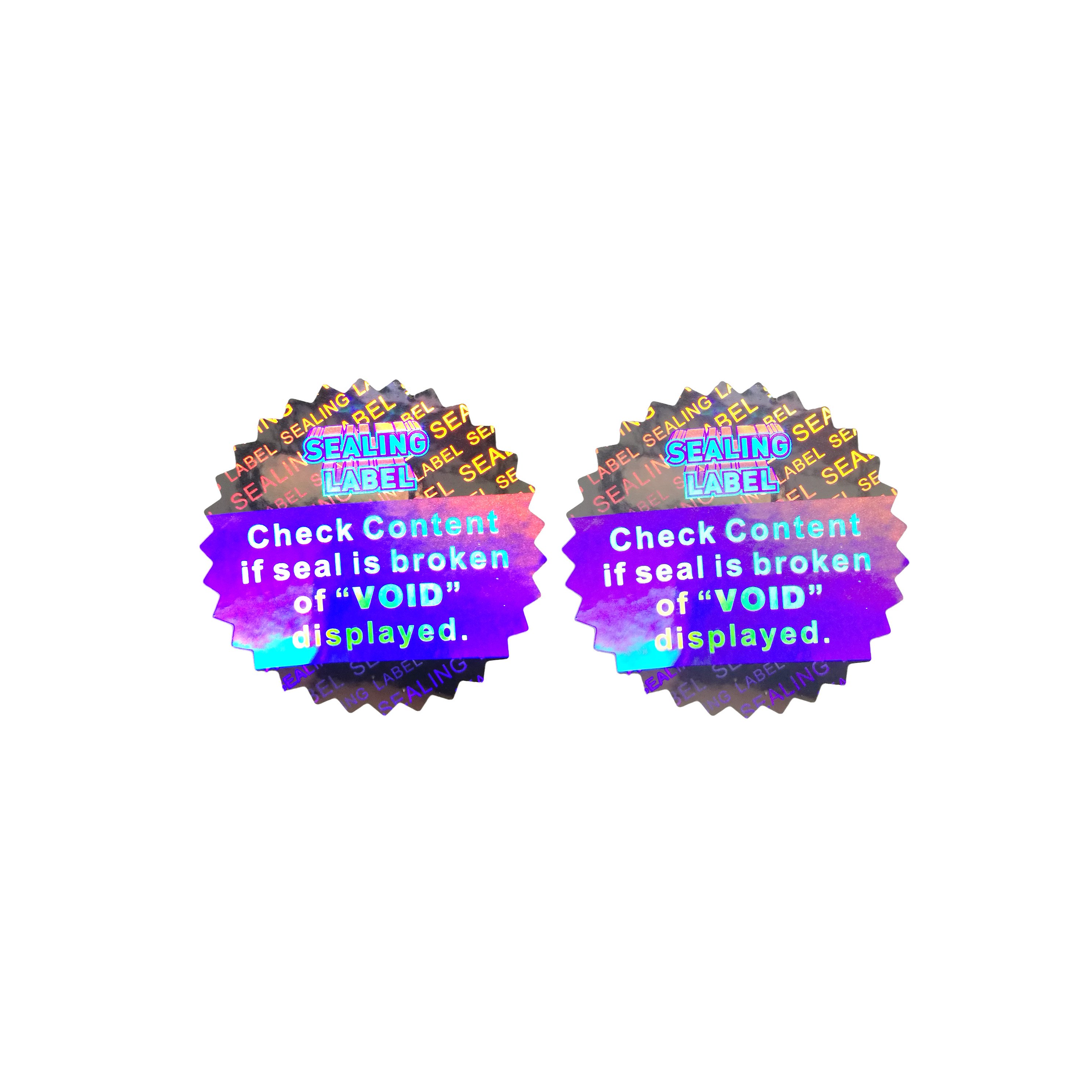 Make hologram sticker in shiny gold holographic color