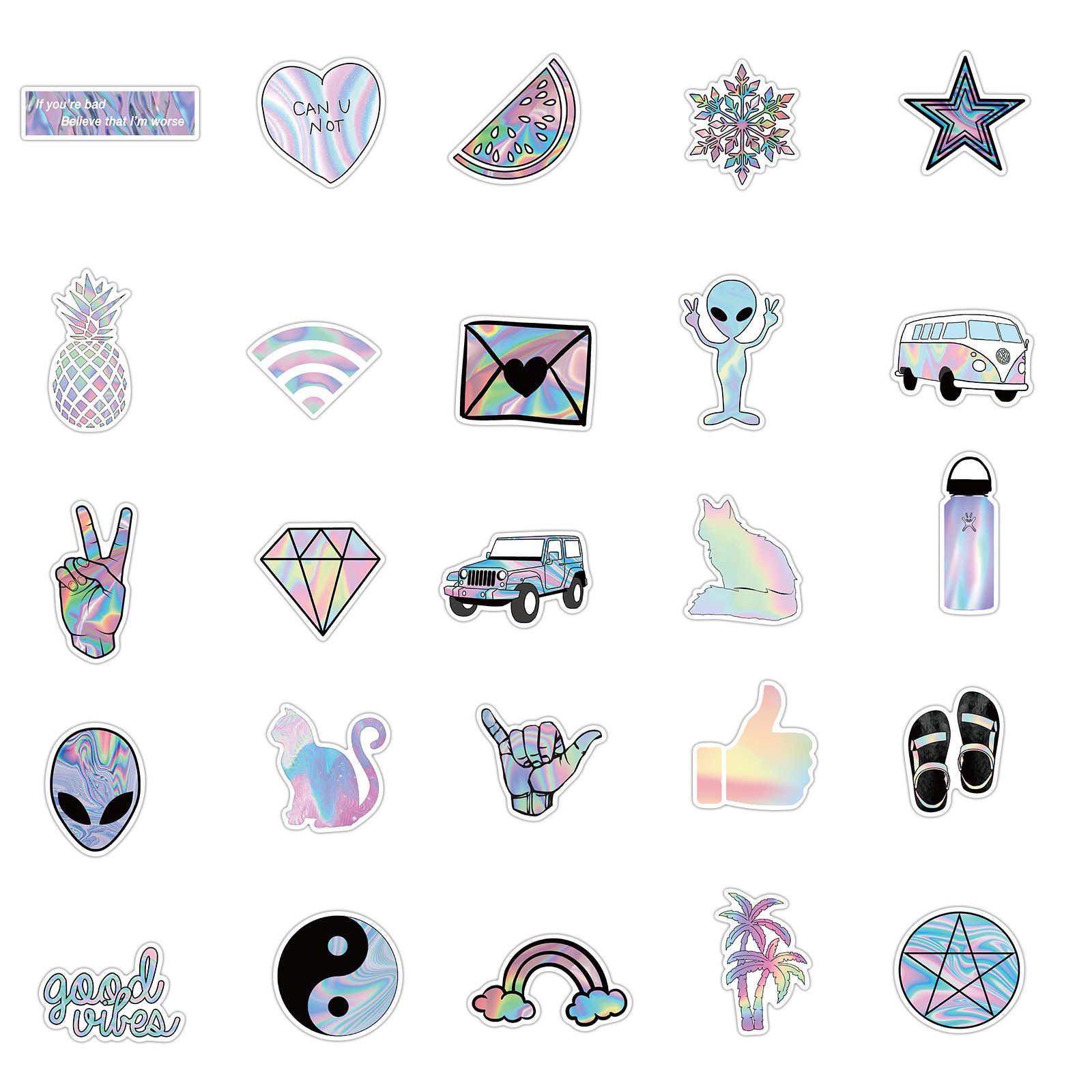 Custom Printing Reflection Rainbow Holographic Stickers Label,Adhesive Laser Prismatic Hologram Sticker