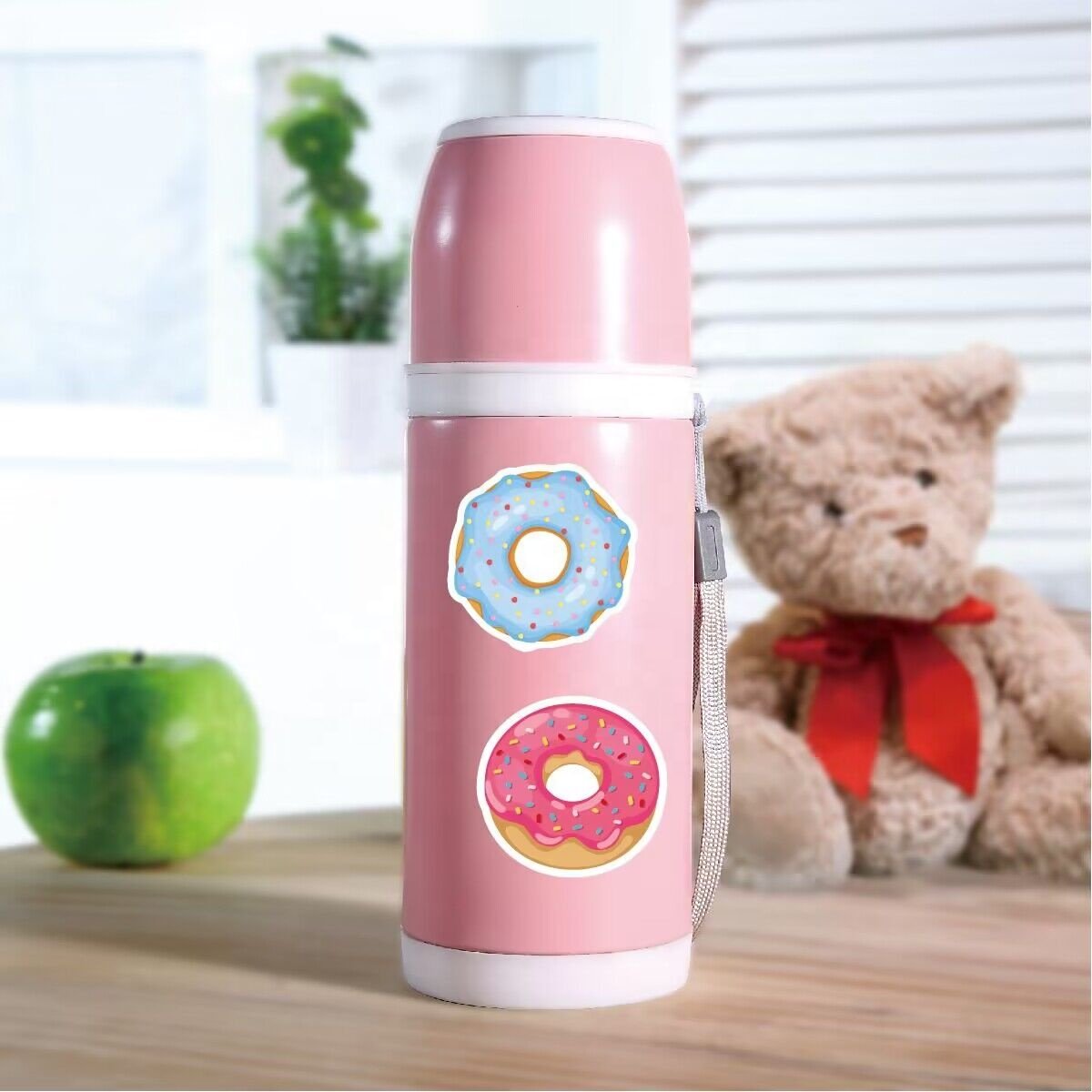 Custom Stickers Custom Die Cut Vinyl Stickers Printing Donut Adhesive Logo Design Waterproof Cartoon Stickers