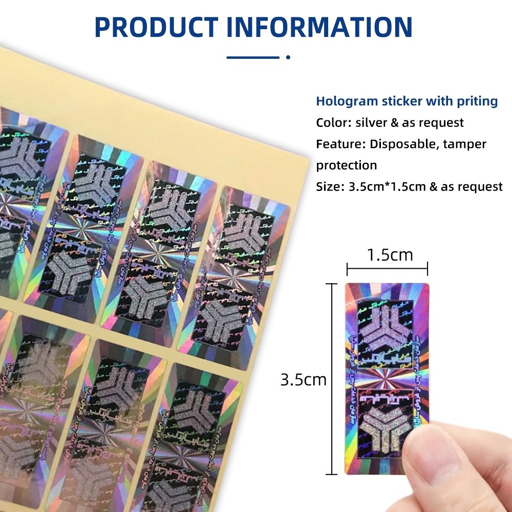 High Quality Custom 3d Anti-Fake Adhesive Tamper Evident Security Hologram Reflective Sticker