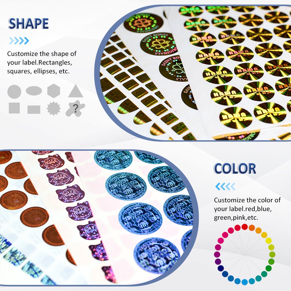 High Quality Custom 3d Anti-Fake Adhesive Tamper Evident Security Hologram Reflective Sticker