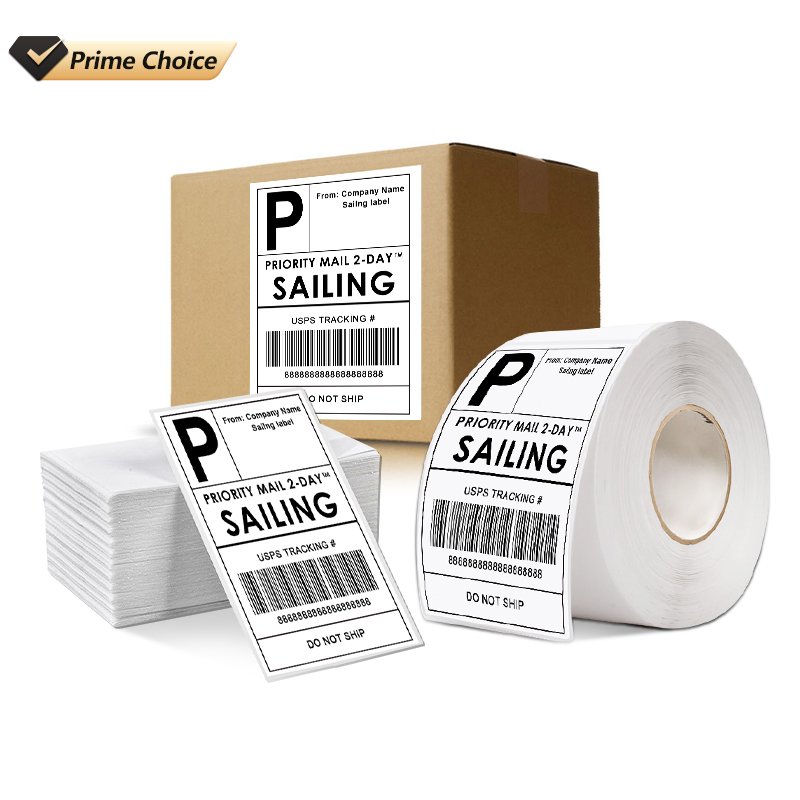 Shipping Label 2x3 4x2 4x6 inch with 250 pcs 500 pcs Per Roll Water Proof
