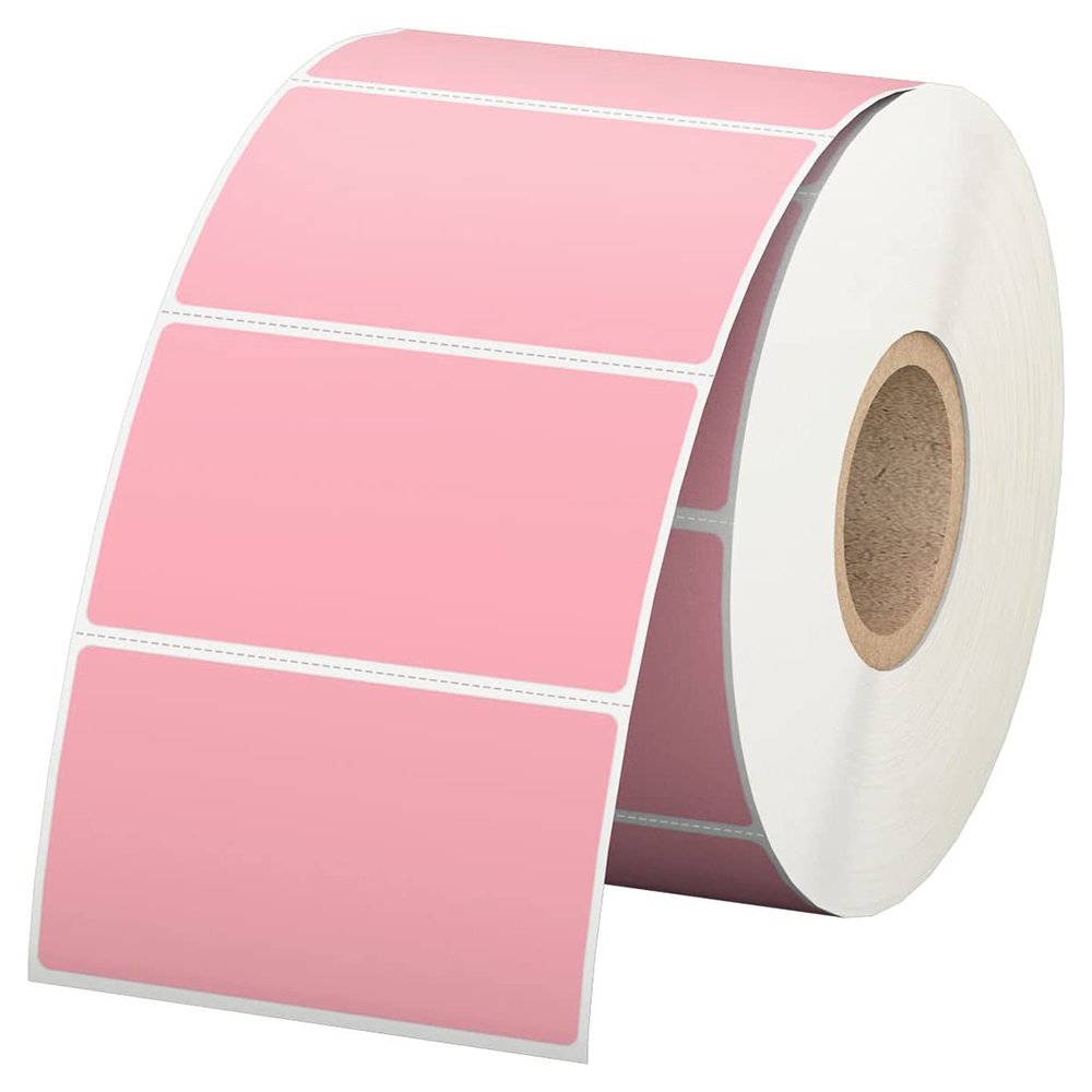 Free Sample Wholesale Colorful Self Adhesive Direct Thermal Paper Label Roll Waterproof OEM Adhesive Sticker Shipping Labels