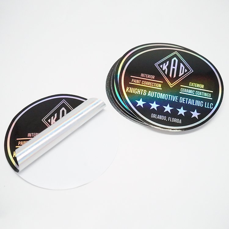hot sale self adhesive waterproof logo labels cartoon stickers custom die cut holographic custom decorative sticker