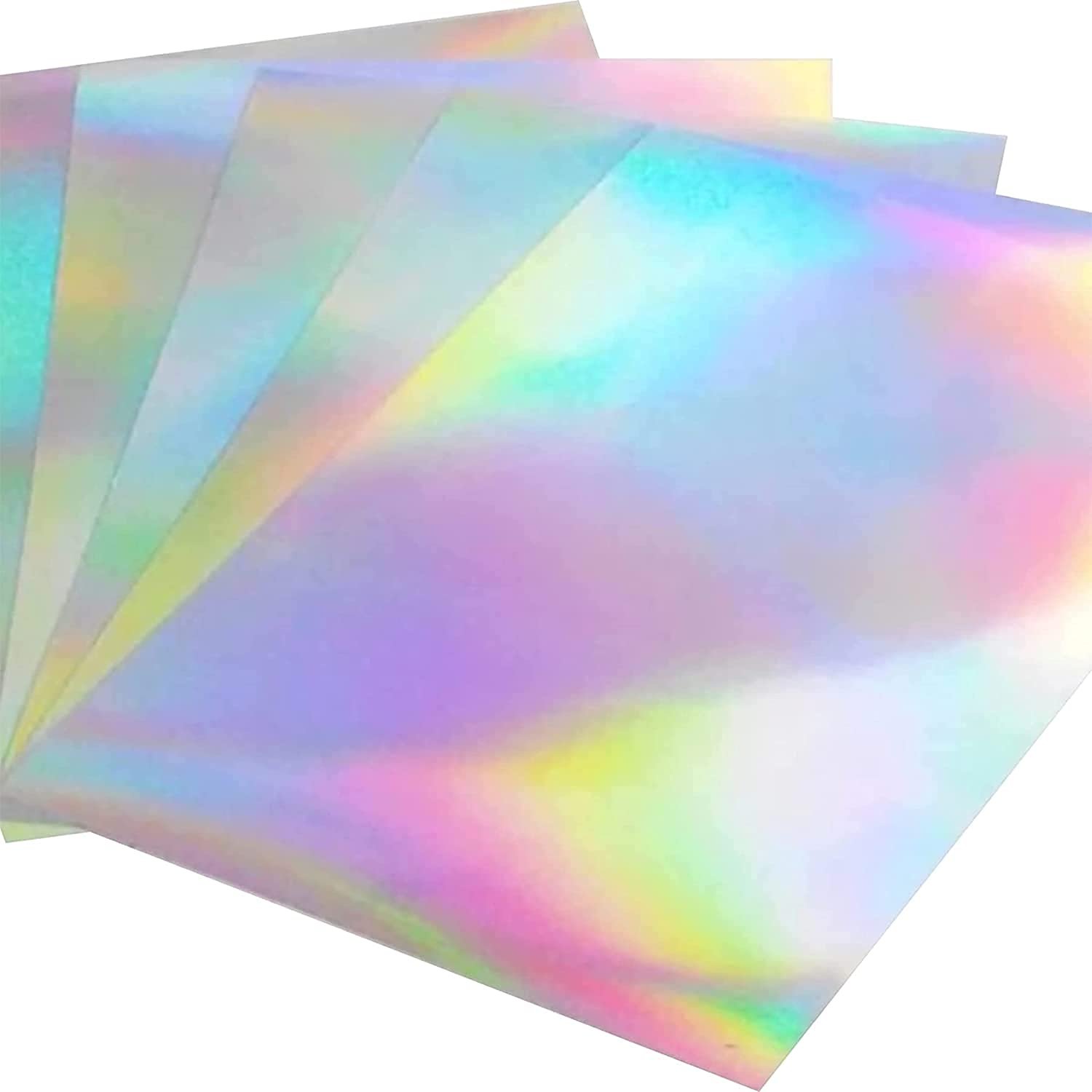 private water proof holographic PSA a4 sheet Vinyl sticker paper for laser printer 8.5X11