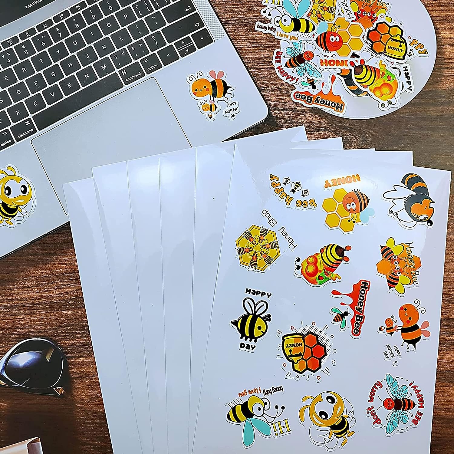 20 Sheet A4 Glossy White Printable Vinyl Sticker Paper for Inkjet Printer Waterproof Self-Adhesive Dries Quickly