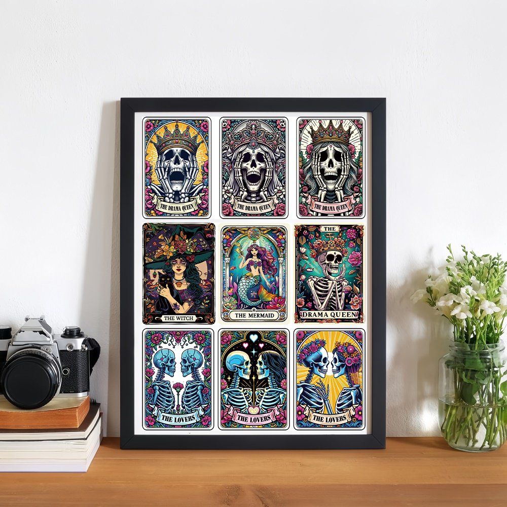 Uv Dtf Cup Wraps 16oz Halloween Theme Decals Skull Transfer Stickers For Glass Cups Tumblers