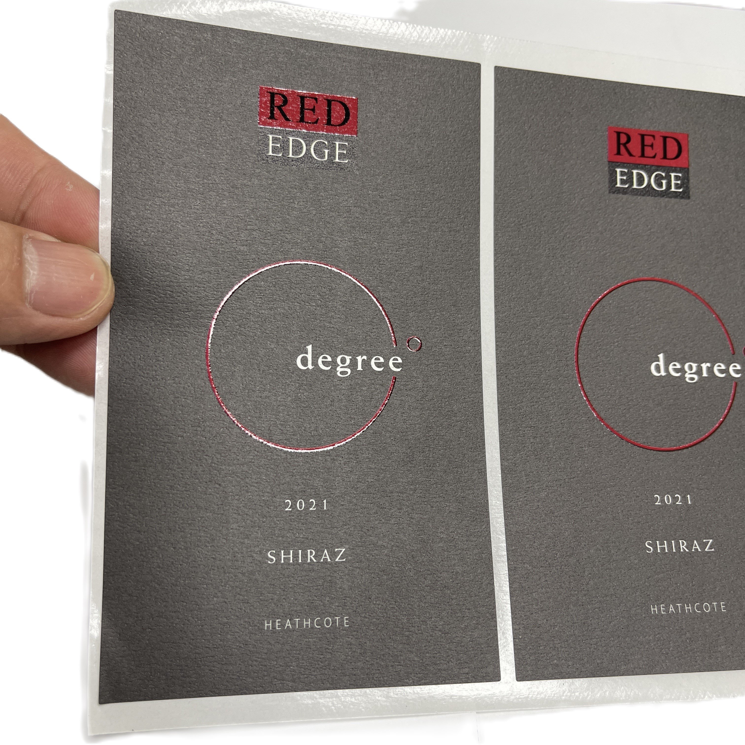 Customized Red Wine Label Laser Hot Stamping Packaging & Printing Product sticker