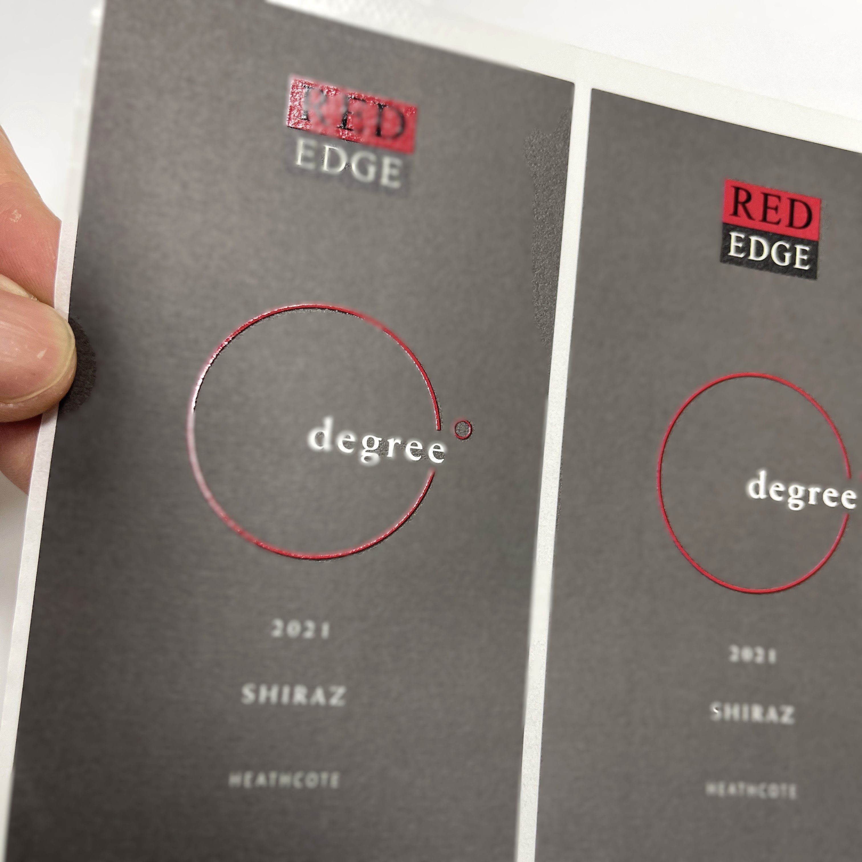 Customized Red Wine Label Laser Hot Stamping Packaging & Printing Product sticker