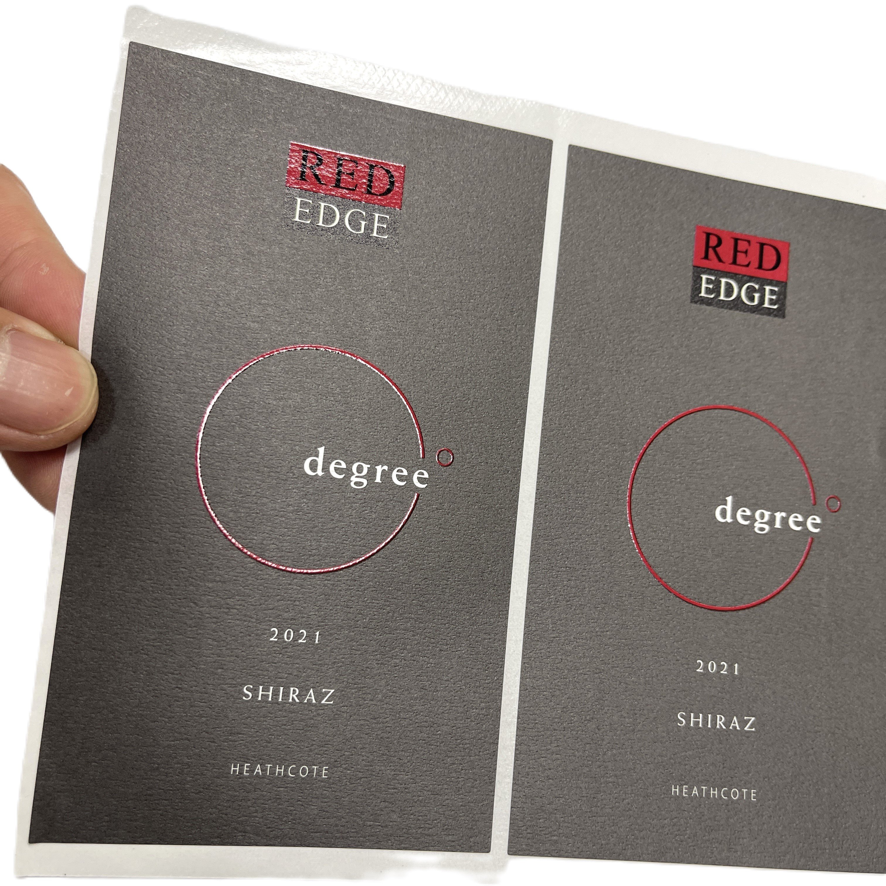Customized Red Wine Label Laser Hot Stamping Packaging & Printing Product sticker
