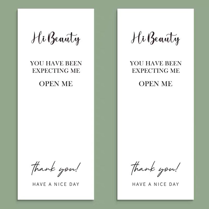 Custom Printing Logo Sticker Sheet Rectangle Thank You Adhesive Packaging Label Sticker