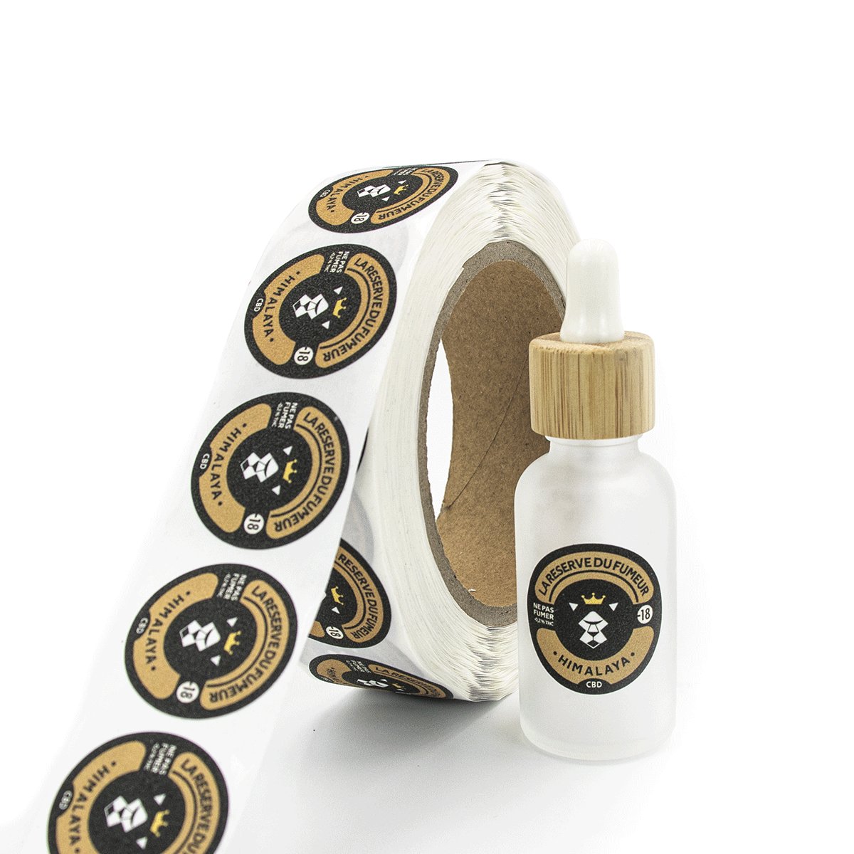 high quality customized watertight logo printed square matte stickers labels for oil bottles