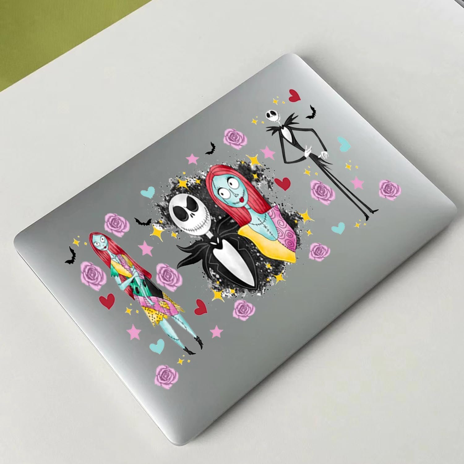 Halloween UV DTF Cup Wrap for 16OZ Glass Cups Nightmare Before Christmas Decals Rub on Transfer Stickers for Tumblers Crafts DIY