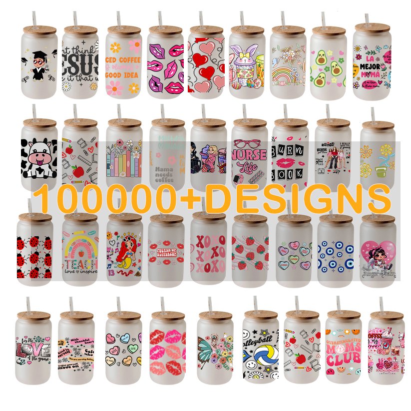 Accept Personalized Custom Uv Dtf Cup Wrap Designs Transfers Stickers Label 16oz 20oz 24oz Uvdtf Cup Wraps