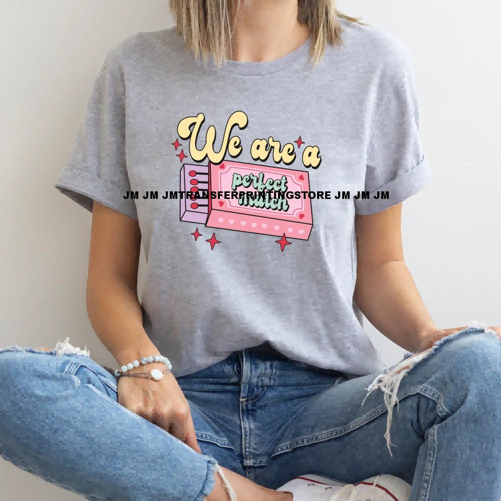 Cute Dog Pet Love Valentine's Day DTF Transfer Iron On Heat Press Sticker For T-shirt