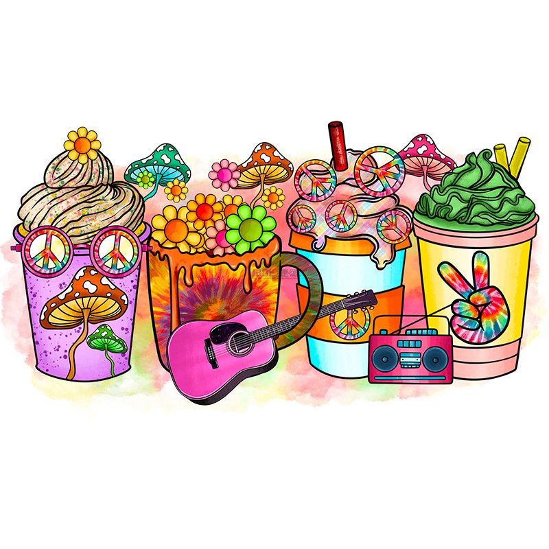 Manufacture wholesale custom designs full color images heat press logo sticker dtf heat transfer designs for t shirts