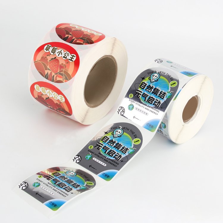 Manufacturers Custom Private Brand Name Bronzing Packaging Printing Logo Adhesive Roll Labels Stickers