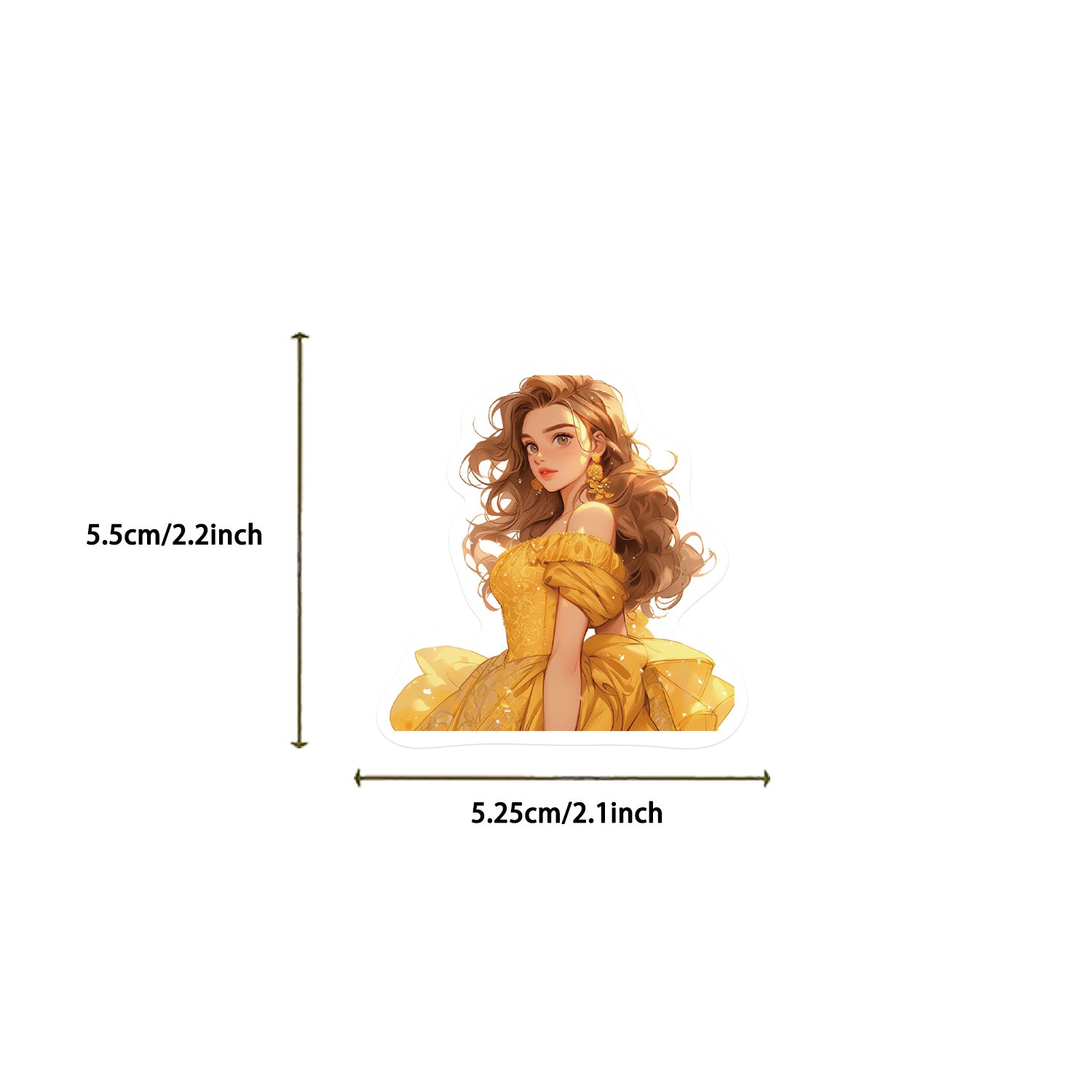 50pcs Cute Escaping Princess Stickers Waterproof Pvc Decals Luggage Laptop Computer Guitar Handcase Cartoon Children'sSticker