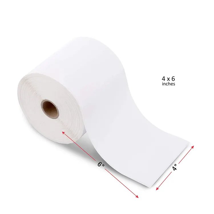 Customized 4"x6" 100x150MM Thermal Label Roll Waterproof Thermal Paper Rolls Self-adhesive Shipping Labels Sticker For Packaging