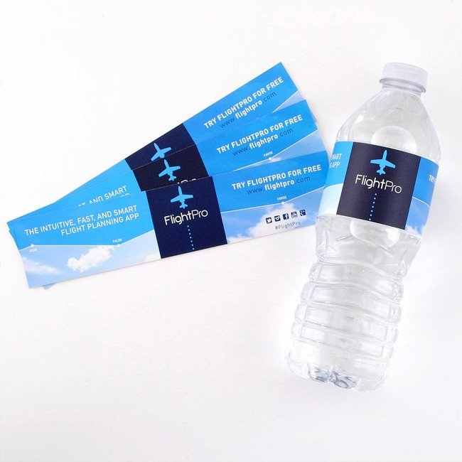 Custom Beverage Product Sticker Labels Adhesive Drinking Water Bottle Stickers Printing Bottle Label
