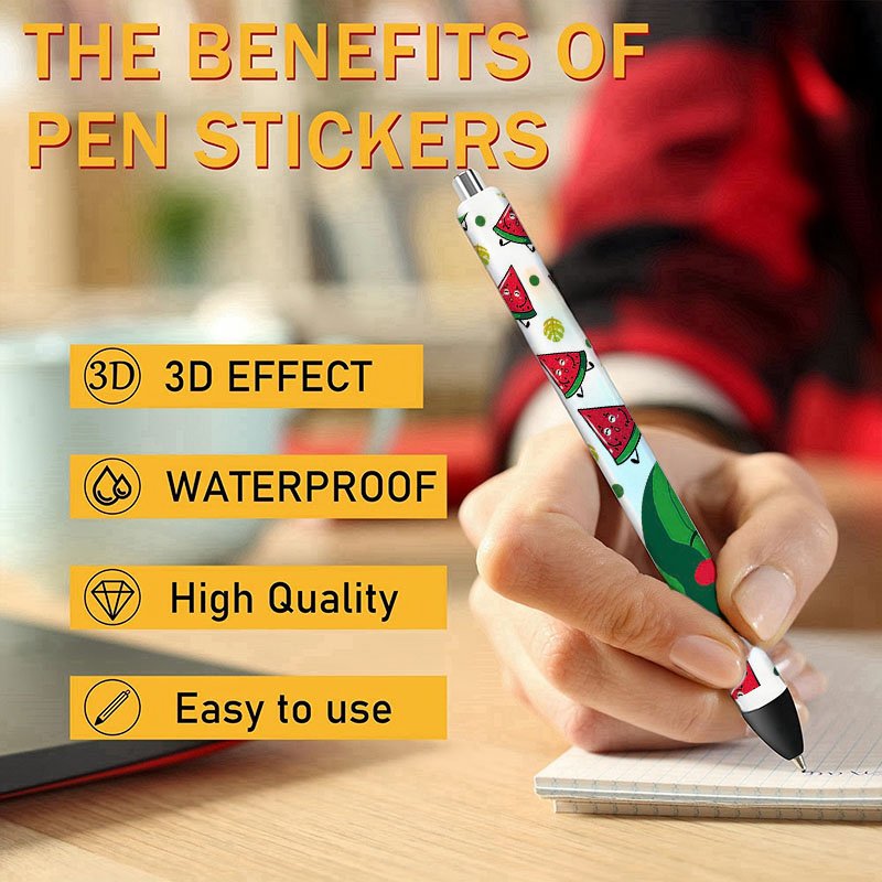 Waterproof erasable UV DTF pen packaging Transfer pen sticker Cute and colourful personalised design uv dtf transfer stickers