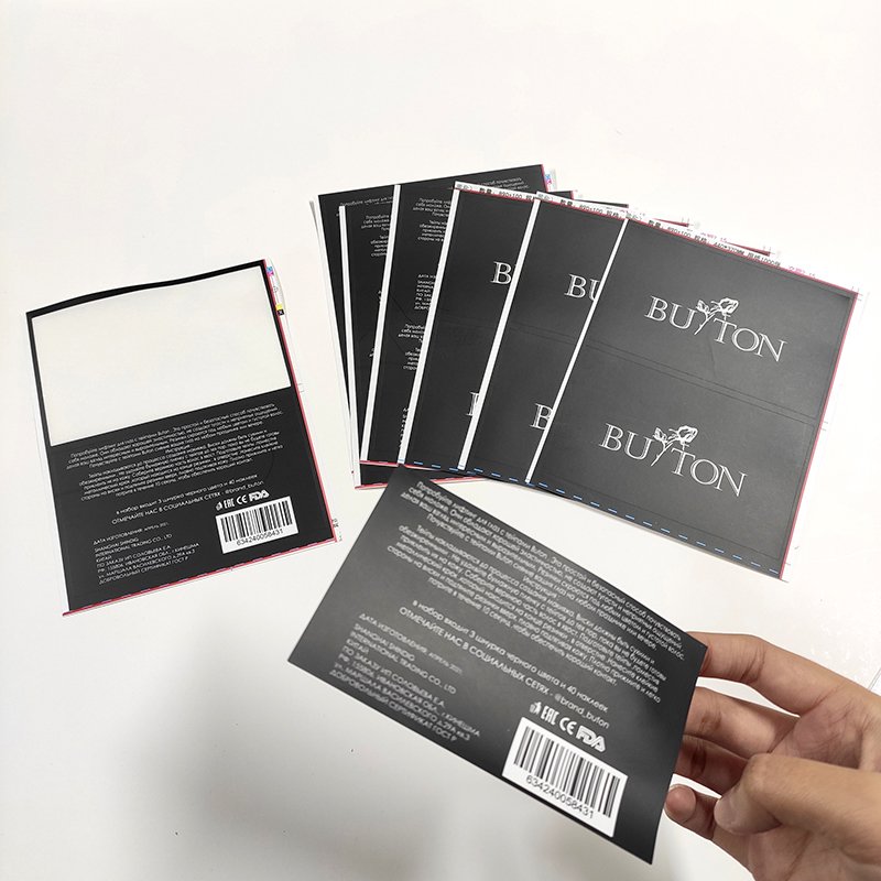 Cosmetics and skincare products auxiliary packaging bulk label logo stickers for packaging