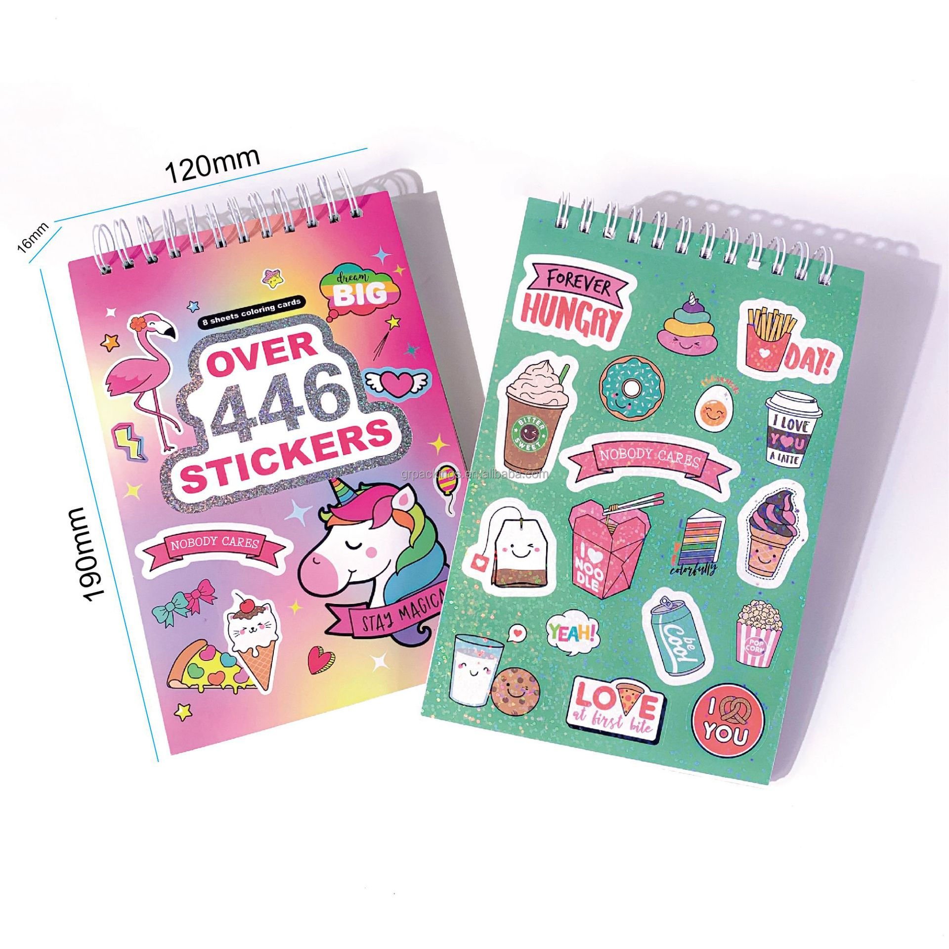 24 Sheets High quality custom printing full color children activity rewards kids sticker happy planner reusable sticker book