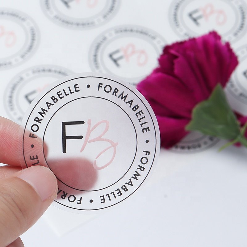 Custom Adhesive Transparent Sticker sheets Waterproof Clear Vinyl PVC Sticker Printing Logo Stickers Label Roll