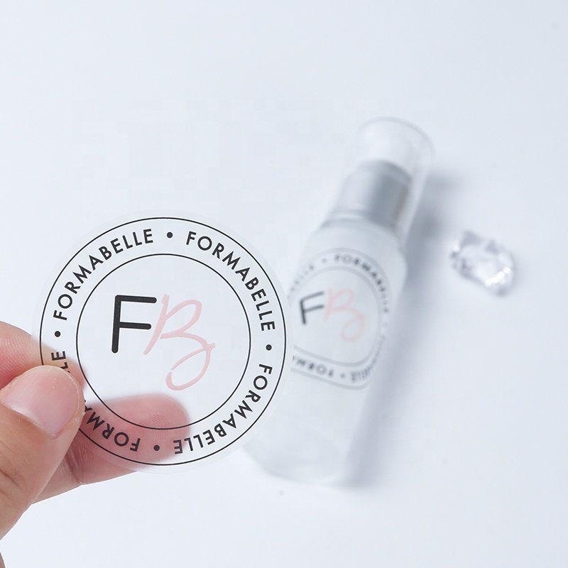 Custom Adhesive Transparent Sticker sheets Waterproof Clear Vinyl PVC Sticker Printing Logo Stickers Label Roll