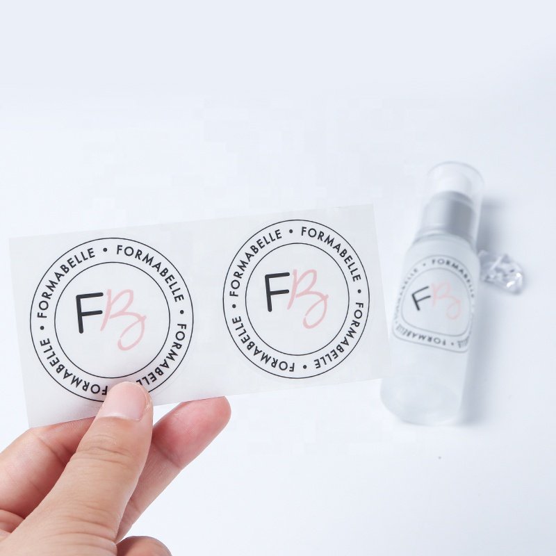 Custom Adhesive Transparent Sticker sheets Waterproof Clear Vinyl PVC Sticker Printing Logo Stickers Label Roll