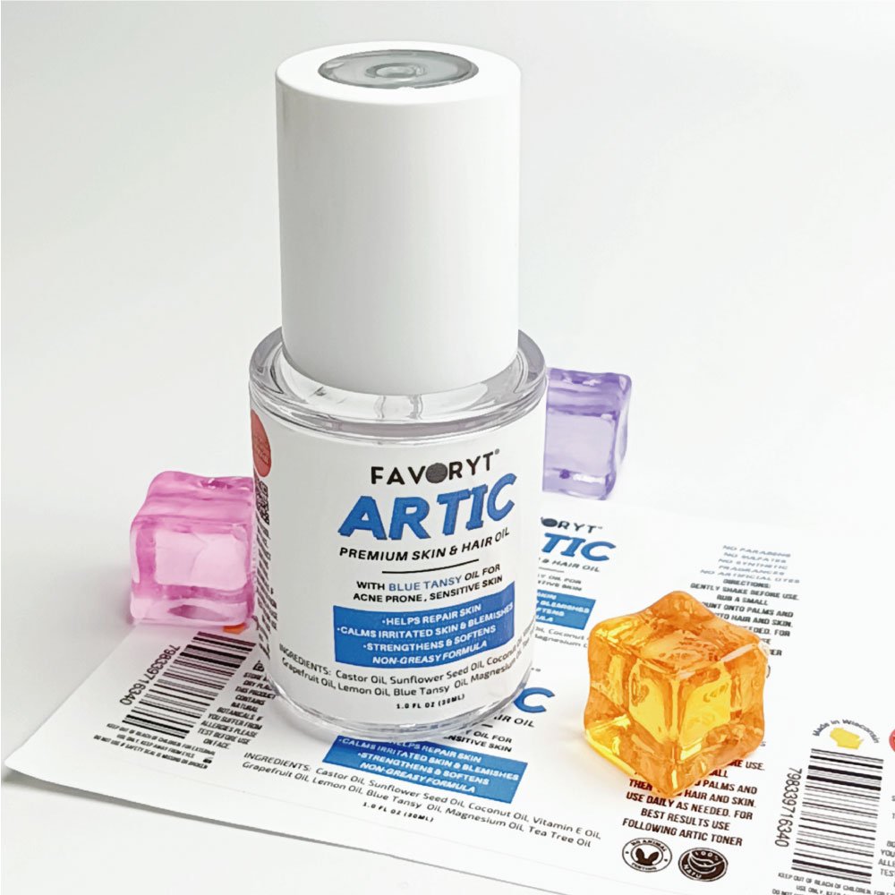 Private custom brand logo waterproof sticker printing rectangular vinyl cosmetic sticker label