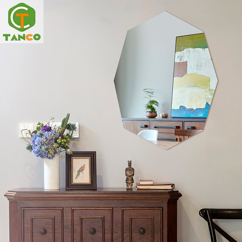 wholesale flexible acrylic mirror setting round circle self adhesive mirror sheet 3d butterfly wall stickers