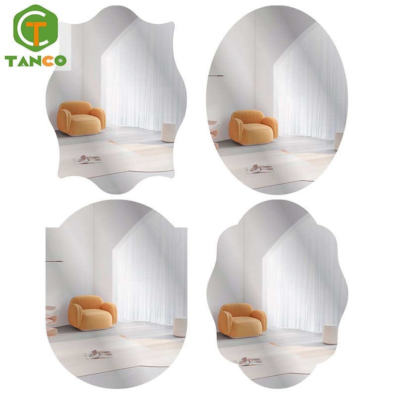 wholesale flexible acrylic mirror setting round circle self adhesive mirror sheet 3d butterfly wall stickers
