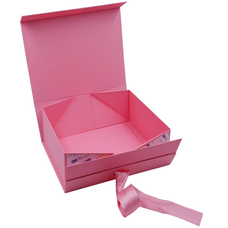 Custom Manufacture Cheap Price Luxury pink foldable magnetic clothes cosmetic shoes Gift Box