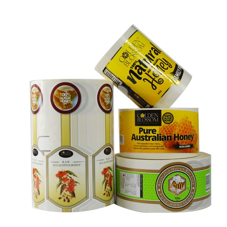 New Zealand Honey Jar Labels Custom Bee Bottle Sticker and Label Printing
