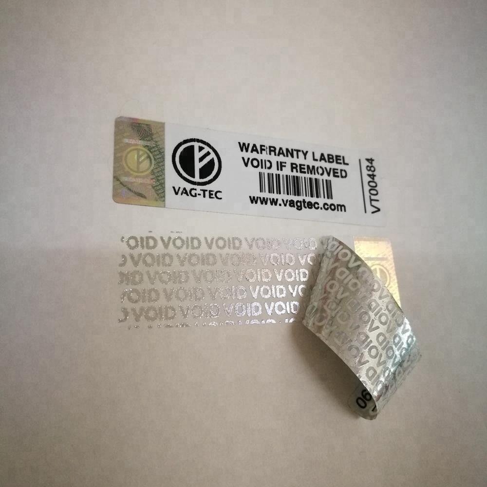 Barcode security holographic hologram sticker for security seal