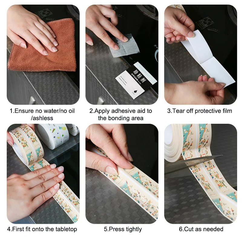 Caulk Strip,Self Adhesive Caulk Tape Waterproof Caulking Sealing Tape for Kitchen Bathroom Bathtub Sink Basin Edge Protector