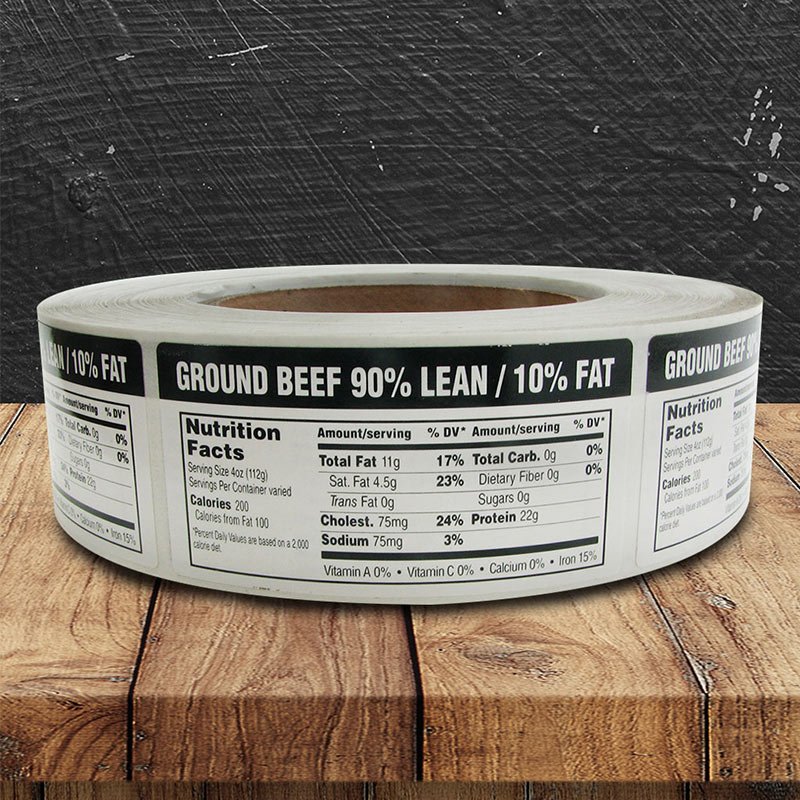 Custom Supplements Nutritional Facts Sticker Ingredient Label