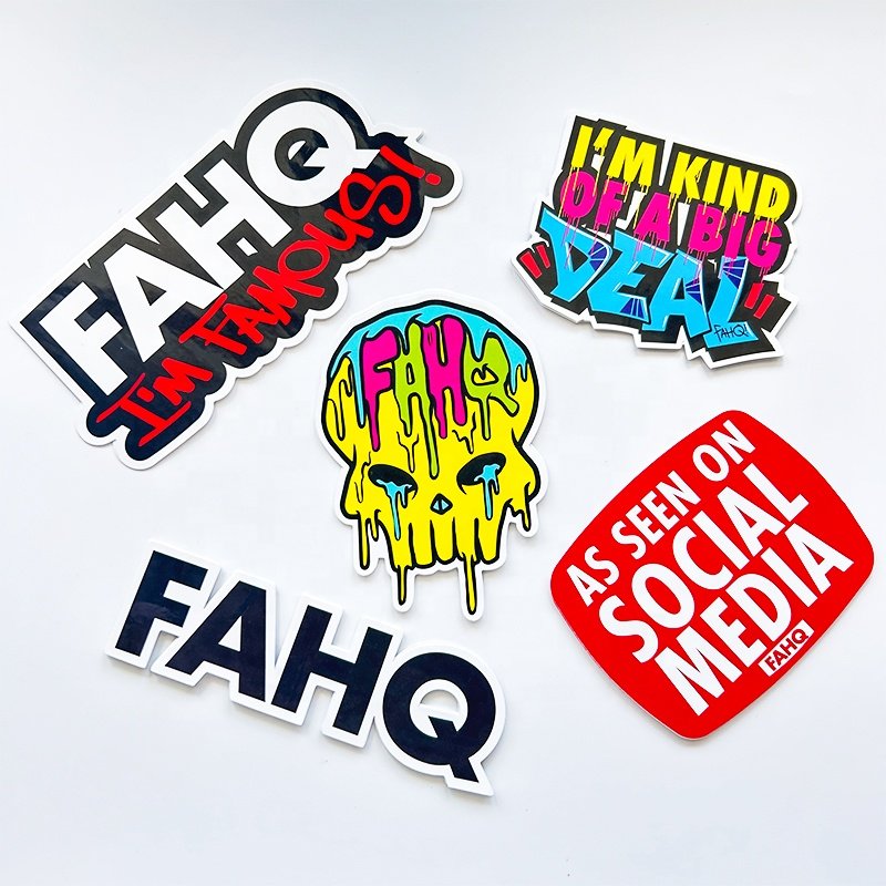 Best Selling Durable Waterproof Custom Private Label Logo Stickers Decals Own Business Brand Die Cut PVC Vinyl Custom Stickers