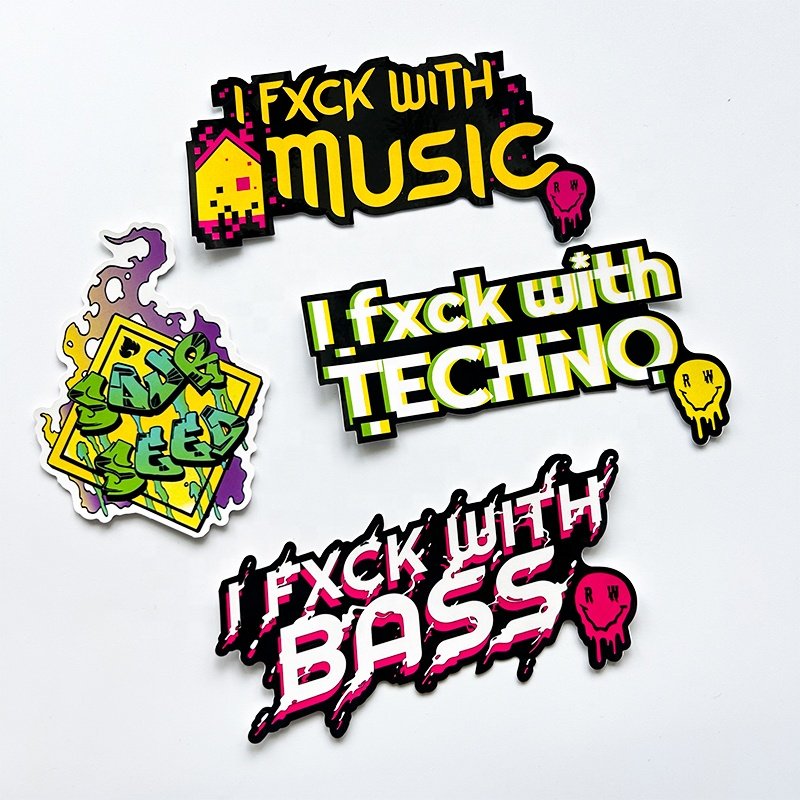 Best Selling Durable Waterproof Custom Private Label Logo Stickers Decals Own Business Brand Die Cut PVC Vinyl Custom Stickers