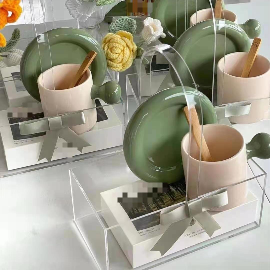 Simple acrylic portable flower basket high-end portable candy gift box/acrylic gift box