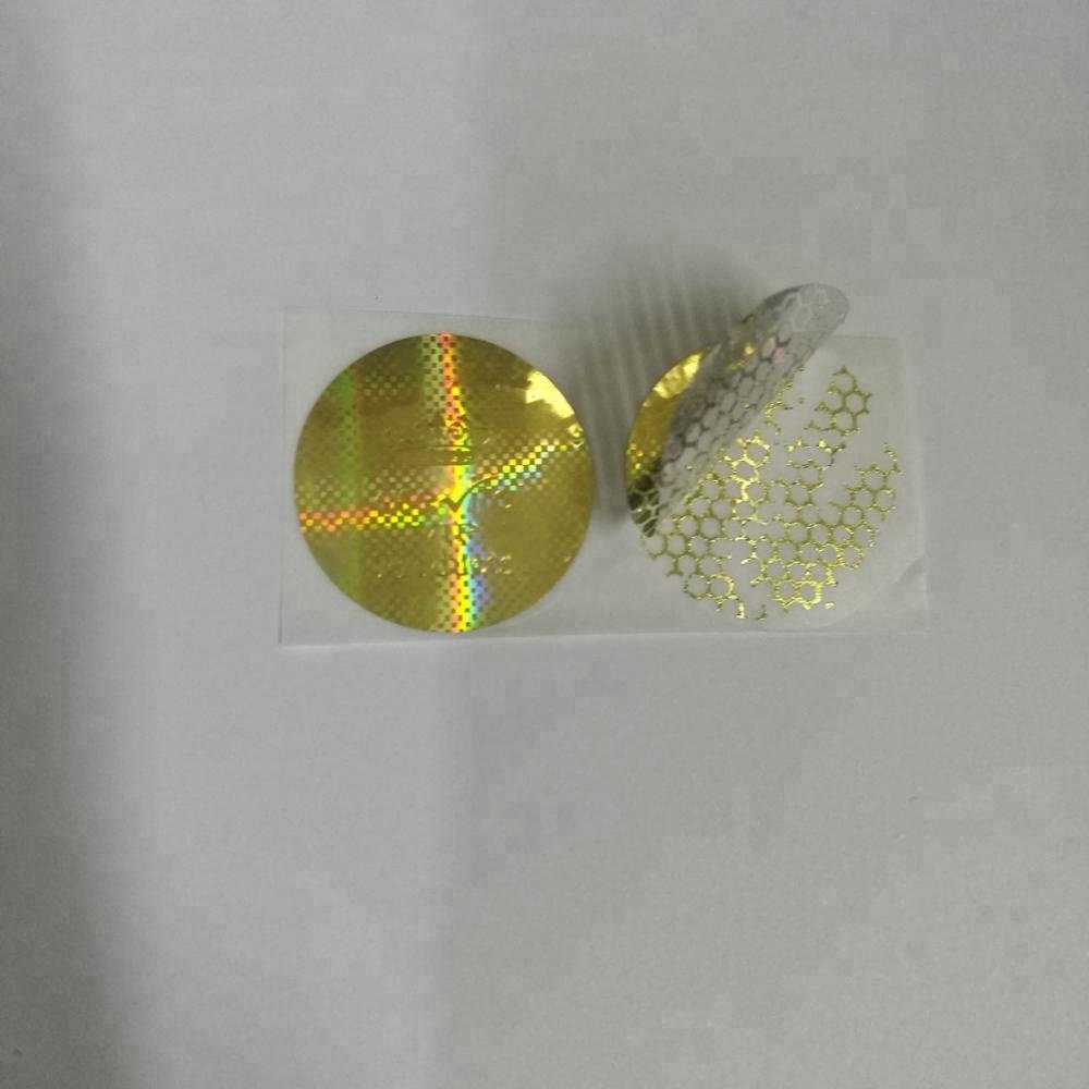 Custom holographic foil hologram name label cosmetic hologram laser sticker with tamper evident void