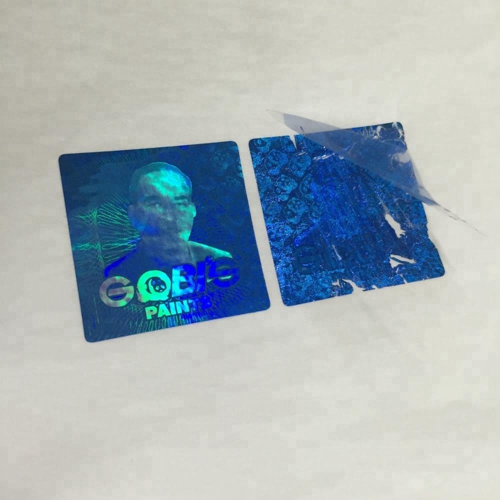 Custom logo with rainbow effect 3d hologram sticker from China
